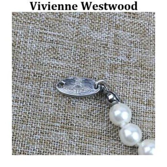 BRAND NEW Vivienne westwood gold Orb Pearl Choker Necklace - Picture 5 of 5